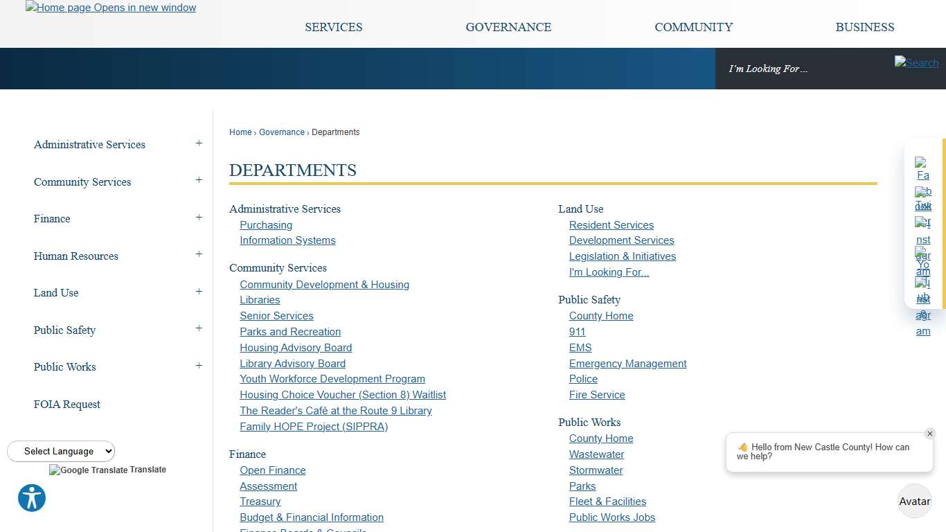 Departments New Castle County, DE - Official Website